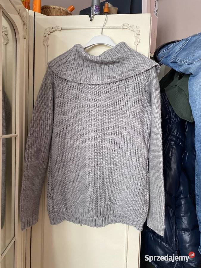 Sweter Orsay szary z warkoczowym splotem z Kraków
