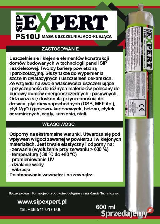SIPEXPERT masa uszczelniającoklejąca do montażu Pleszew