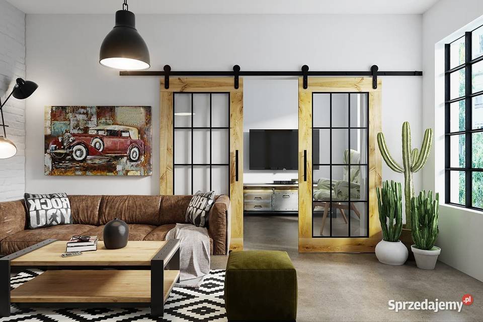 Drzwi przesuwne drewniane dębowe producenta mazowieckie Warszawa
