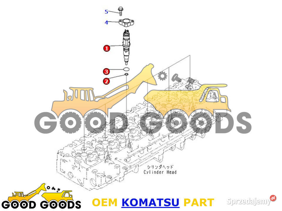 KOMATSU WTRYSKIWACZ SAA6D107E2 6755113100 Władysławów
