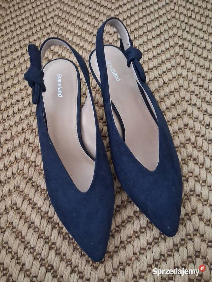 Buty na obcasie granatowe nowe Chorzów