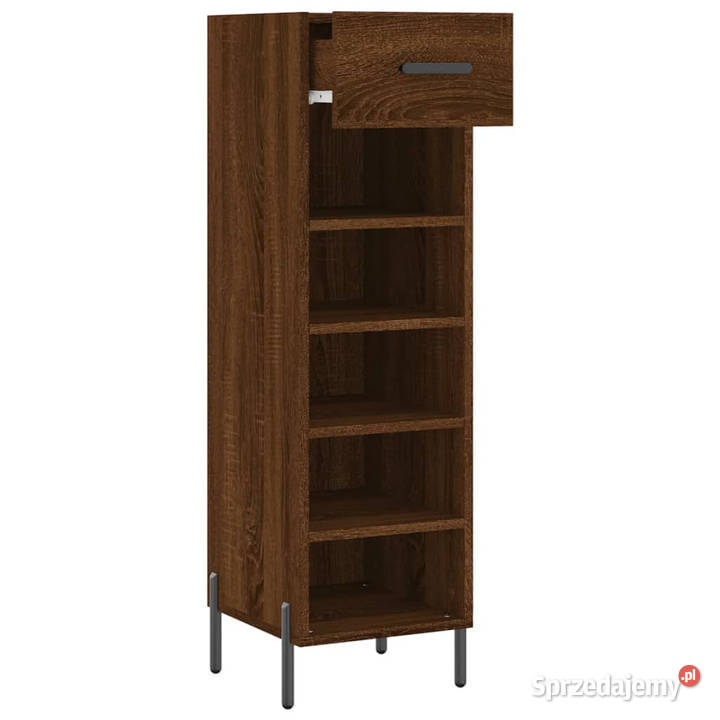 Szafka na buty brązowy dąb 30x35x105 WM829691