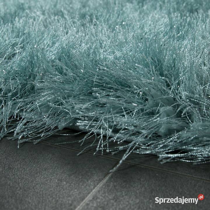 OUTLET Dywan GLAMOUR turkusowy KUDŁACZ 240 x 340 3.4m małopolskie Przeciszów