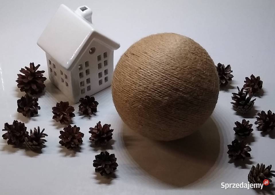 Kula Styropianowa Bombka Baza Juta Handmade Gdańsk