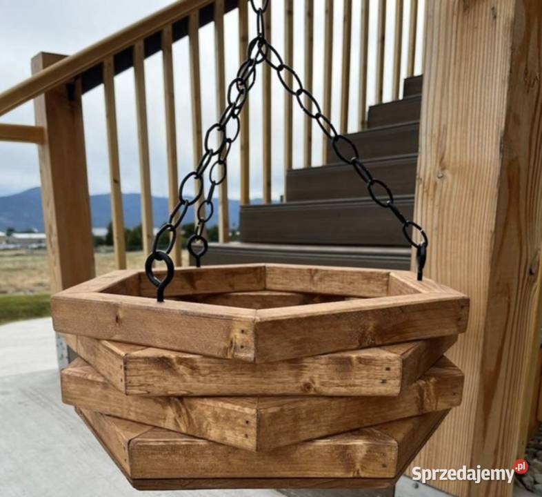 Drewniana donica sześciokątna 65 Zgierz