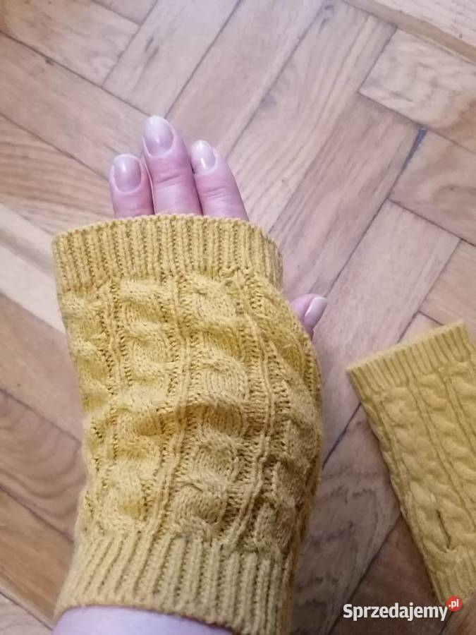 Rękawiczki żółte bez palców