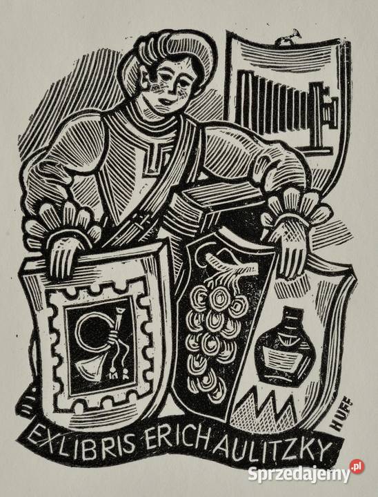 zbiór 6 exlibrisów Hermann Huffert lata 7080 Wrocław