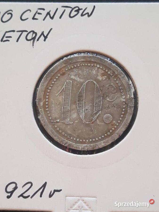 Żeton 10 Centów 1921 r do identyfikacji sprzedam