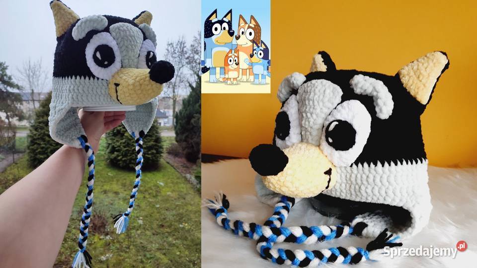 Szydełkowy czapka z Bajki Bluey z Rodziną Kraków