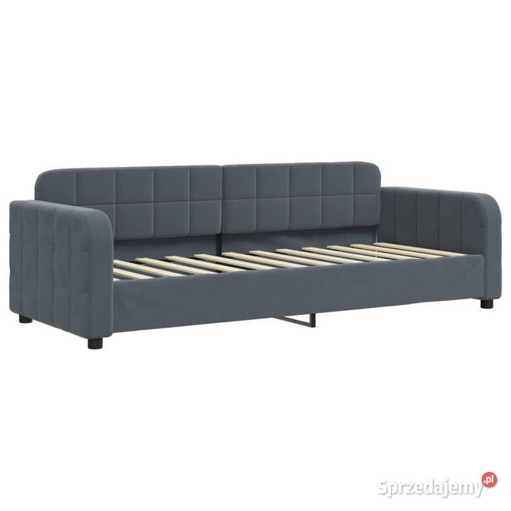 Sofa rozsuwana z szufladami ciemnoszara aksamit Warszawa sprzedam