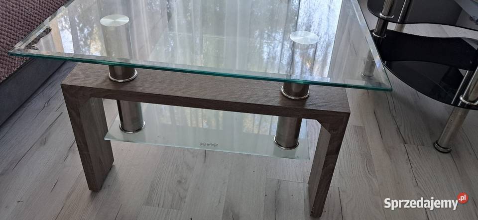 Stolik szklany prostokątny dwupoziomowy 1106045 Gdynia