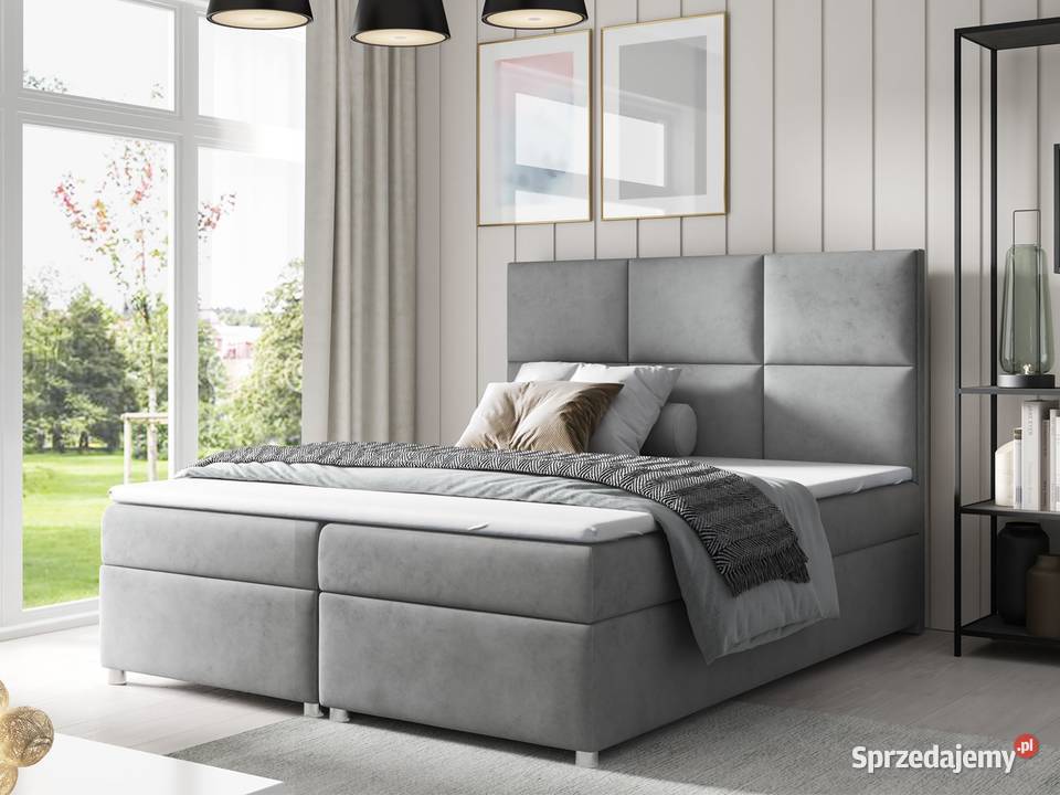 Dwuosobowe kontynentalne łóżko z materacem K13 160cm wielkopolskie Baranów