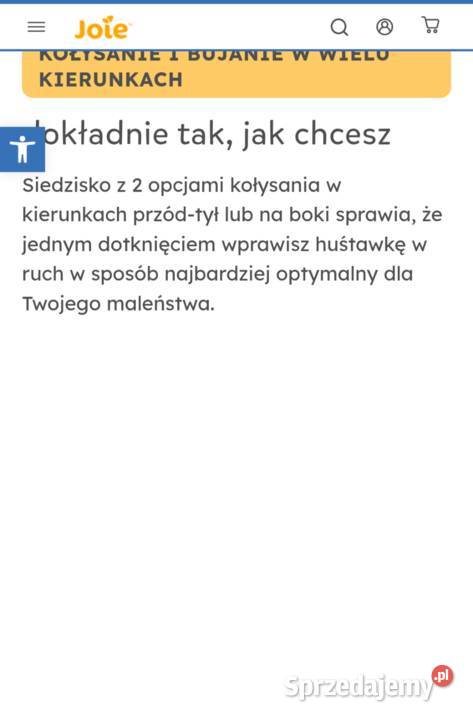 Hustawka leżaczek bujak 3W1 JOIE SERINA Karuzela Akcesoria Kutno