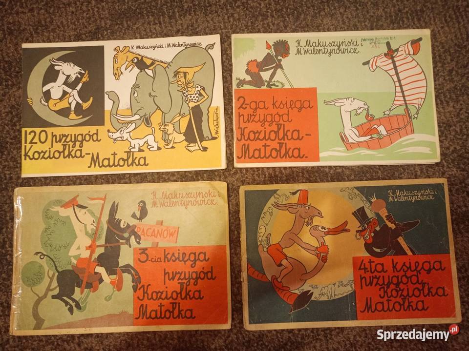 Zestaw 4 ksiąg Przygód Koziołka stare i nowe Warszawa