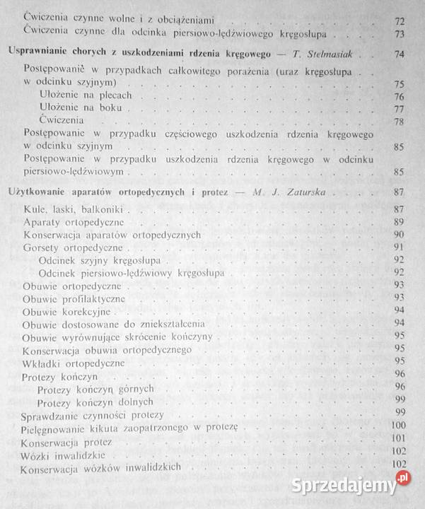 Ćwiczenia usprawniajace w uszkodzeniach kości i Rok wydania 1990 Książki i Podręczniki lubelskie Chełm