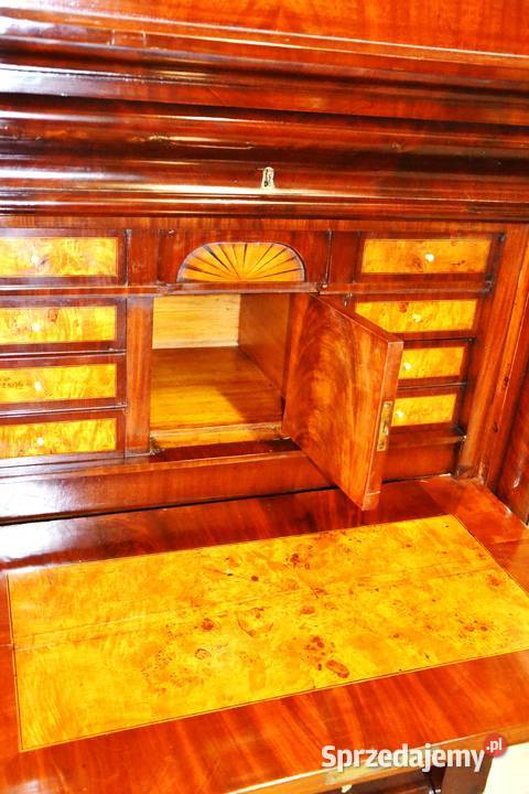 Sekretera biedermeier oryginał 192030 renowacji Bronisze
