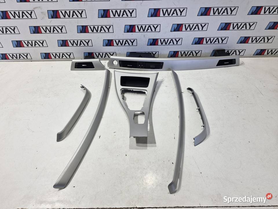 BMW E90 E91 LISTWY OZDOBNE DEKORY SREBNE NAVI
