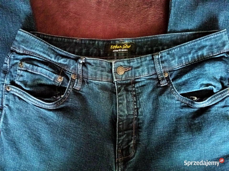 Jeansy męskie Urban Star W34 L30 proste Pas84 niebieski podkarpackie Mielec