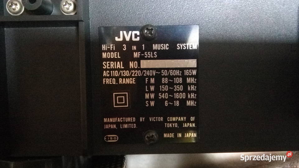 JVC MF55LS HIFI 3 in 1 Music System