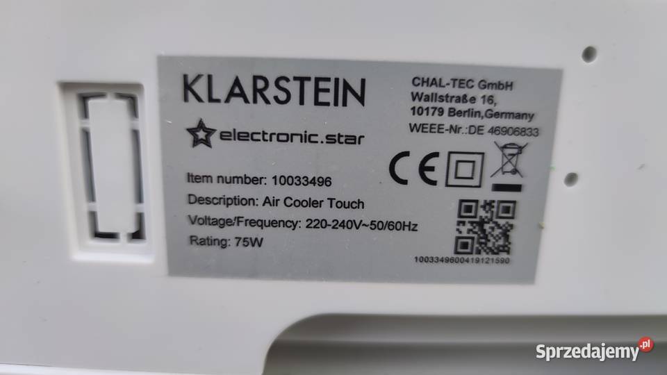 Klimatyzator wodny Klarstein IceWind Jadowniki