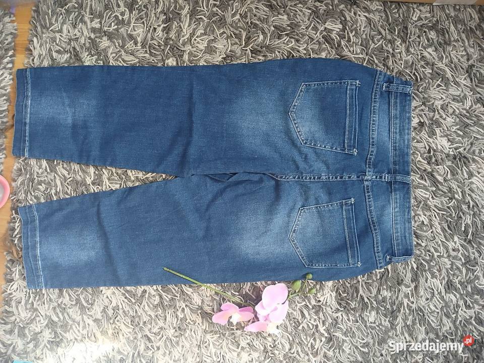 Spodnie jeansowe rybaczki Spodnie
