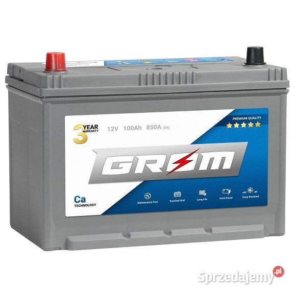 Akumulator 100Ah 850A Grom Premium Japan Lewy