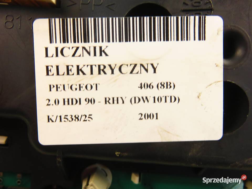 LICZNIK PEUGEOT 406 20 HDI 9639940380 Liczniki i zegary sprzedam
