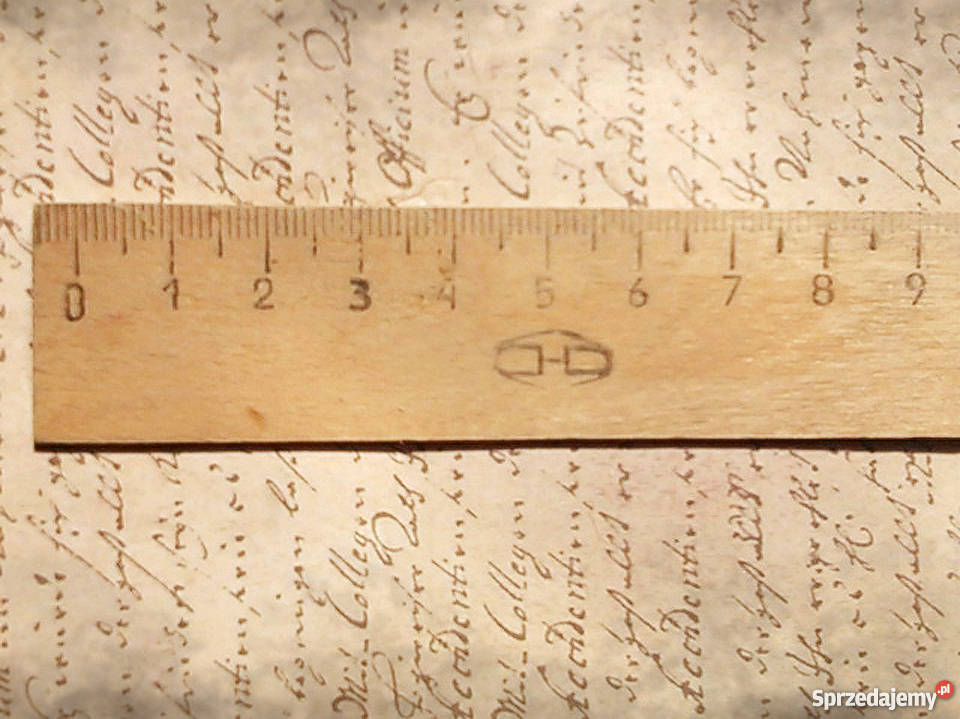 Stara drewniana rosyjska linijka 20 vintage