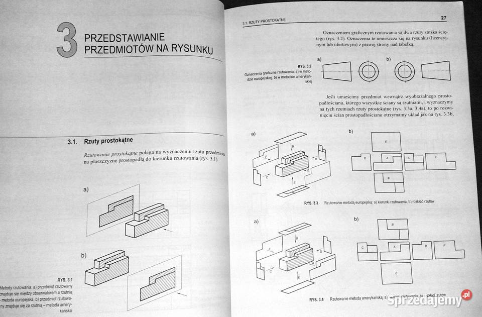 Podstawy rysunku technicznego Jan Burcan Rok wydania 2006 Chełm sprzedam