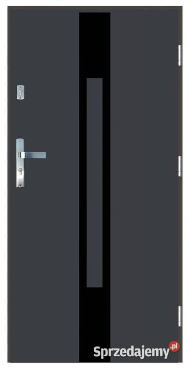 Drzwi wejściowe do domu Zewnętrzne GA24 BLACK Ciemniewo