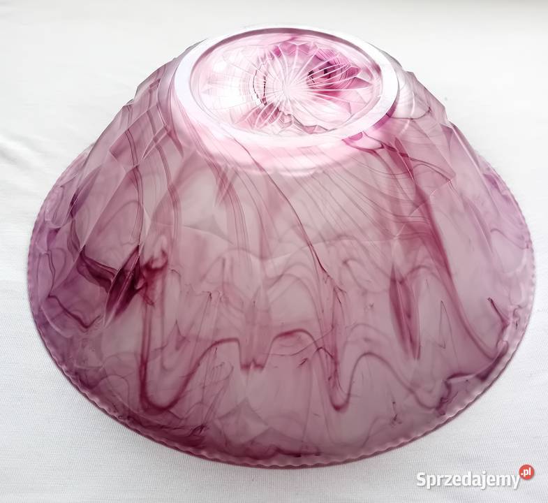 Miska art deco szkło prasowane Cloud Glass I Porcelana i szkło Koźminek