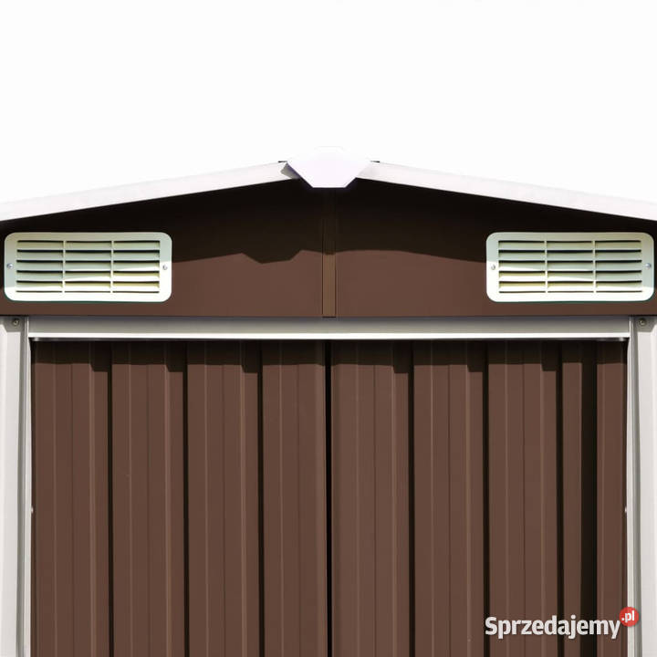 Szopa ogrodowa 257 x 392 x 181 metal brązowa Pozostałe Warszawa