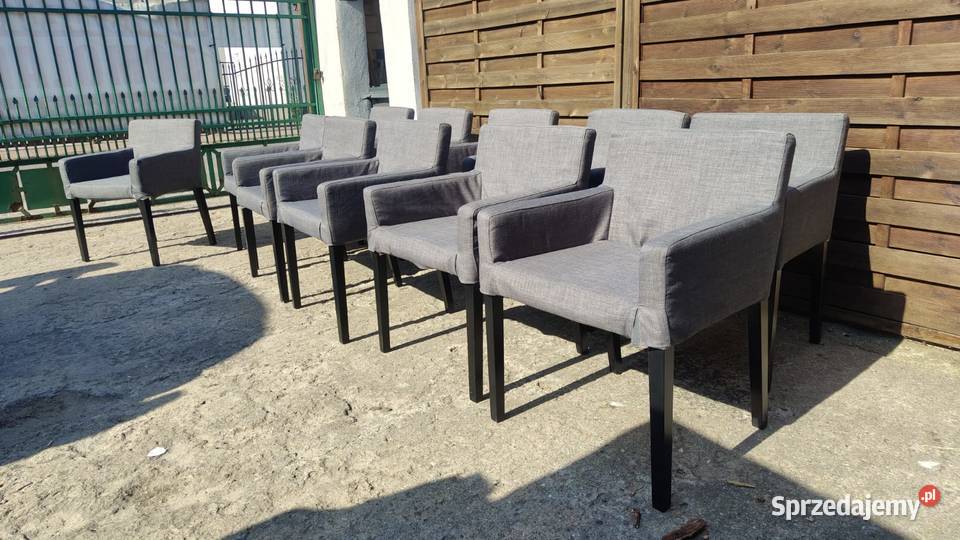 8 x krzesło IKEA Nils szary zdejmowane pokrowce Warszawa