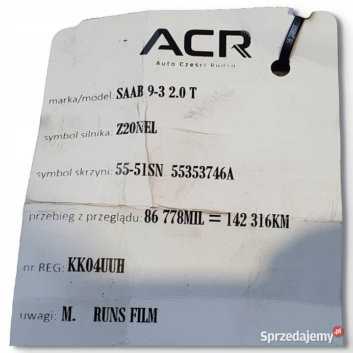 ALTERNATOR Saab 93 93 II 20 T turbo 0124525058 Układ elektryczny silnika