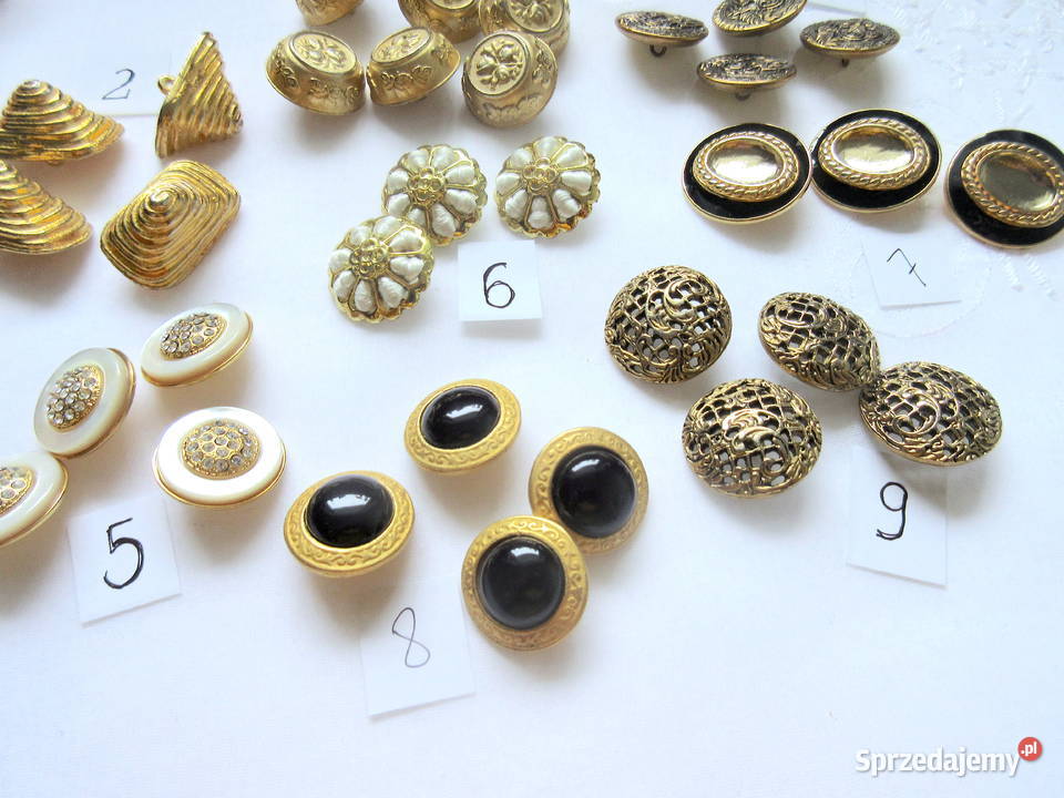 Guziki ozdobne metalowe Galanteria i dodatki Straszydle