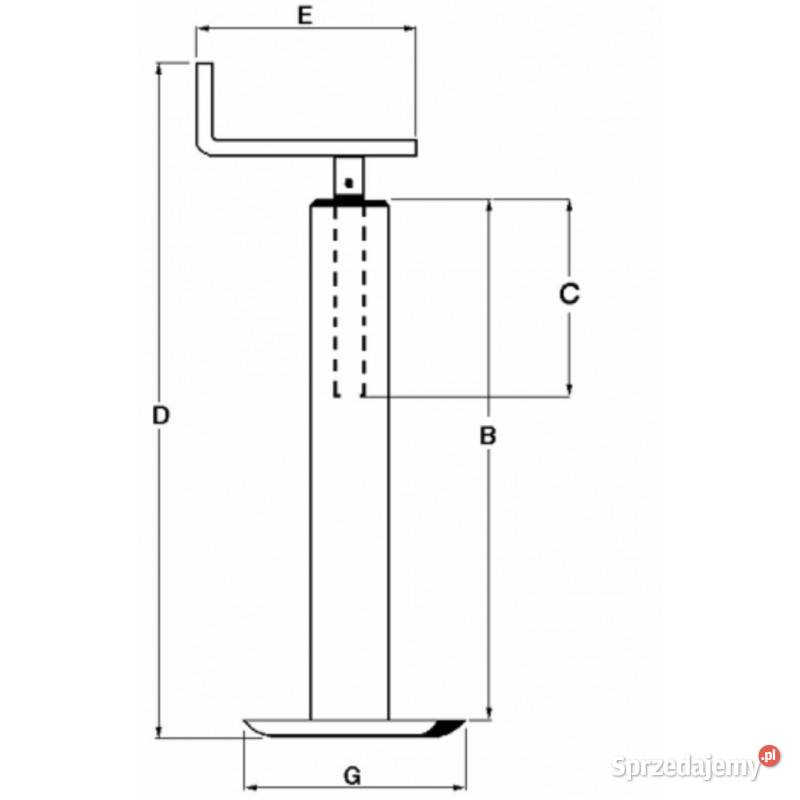 Stopa podporowa SIMOL P561 600 mm 1000 03958 Do przyczep rolniczych Rolnictwo Kamionna