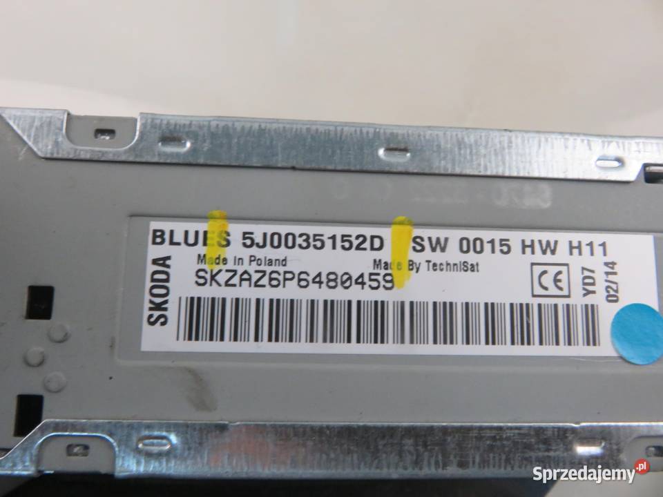 RADIO SKODA FABIA II 542 5J0035152D KOD