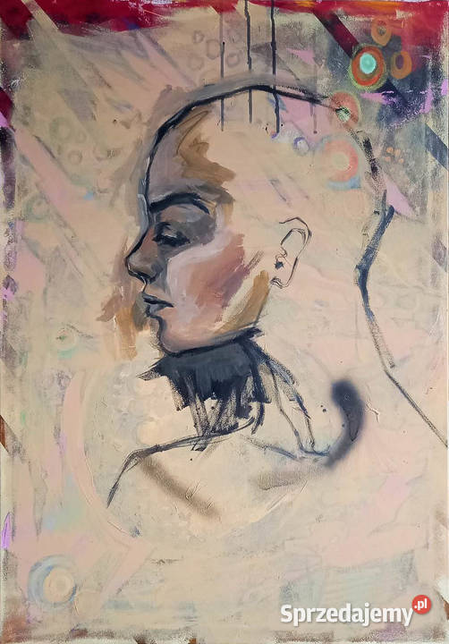 Siła obraz akrylowy na płótnie 100x70 portret Katowice