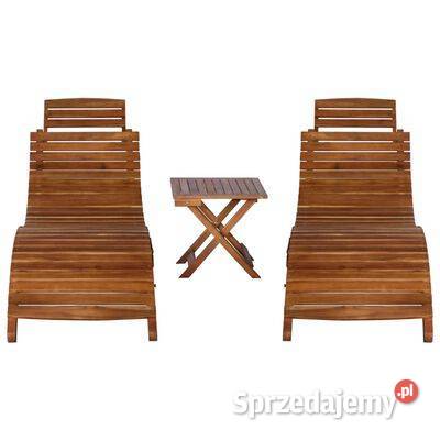 vidaXL 3częściowy zestaw leżaków ze stolikiem Warszawa sprzedam