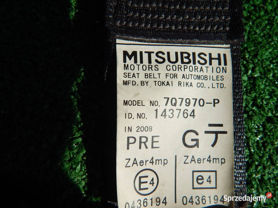 PAS BEZPIECZEŃSTWA PRAWY PRZÓD MITSUBISHI LANCER Warszawa