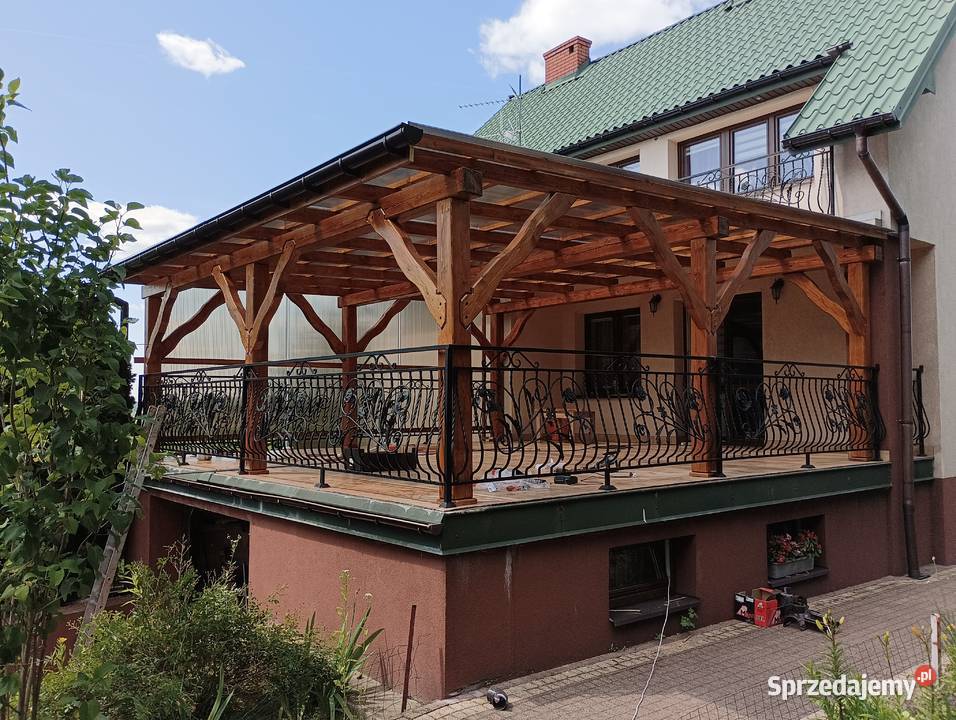 Meble Ogrodowe stół ławy krzesła altana taras 100cm świętokrzyskie Nowa Słupia