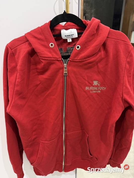Bluza z kapturem rozpinana czerwony Bolesławiec