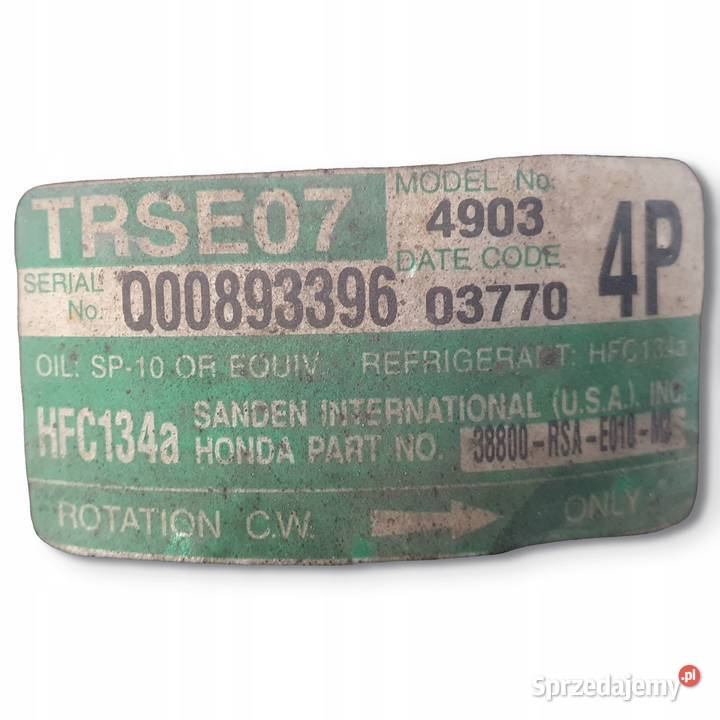 SPRĘŻARKA KLIMATYZACJI Honda Civic VIII 18 VTEC Chełm