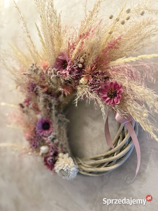 Elegancki wianek na drzwi Boho