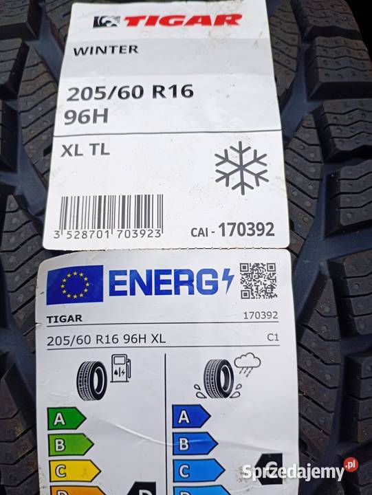 Sprzedam opony zimowe 2056016 tigar nowe 2024 60 Samochodowe Kielce