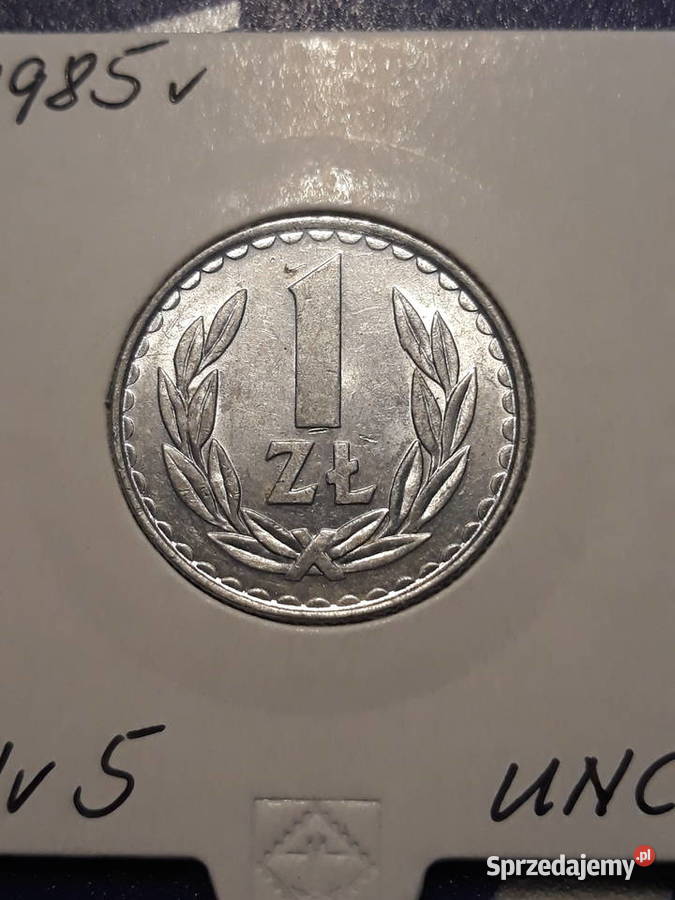 1 złoty 1985 r 5 około mennicze wielkopolskie Konin