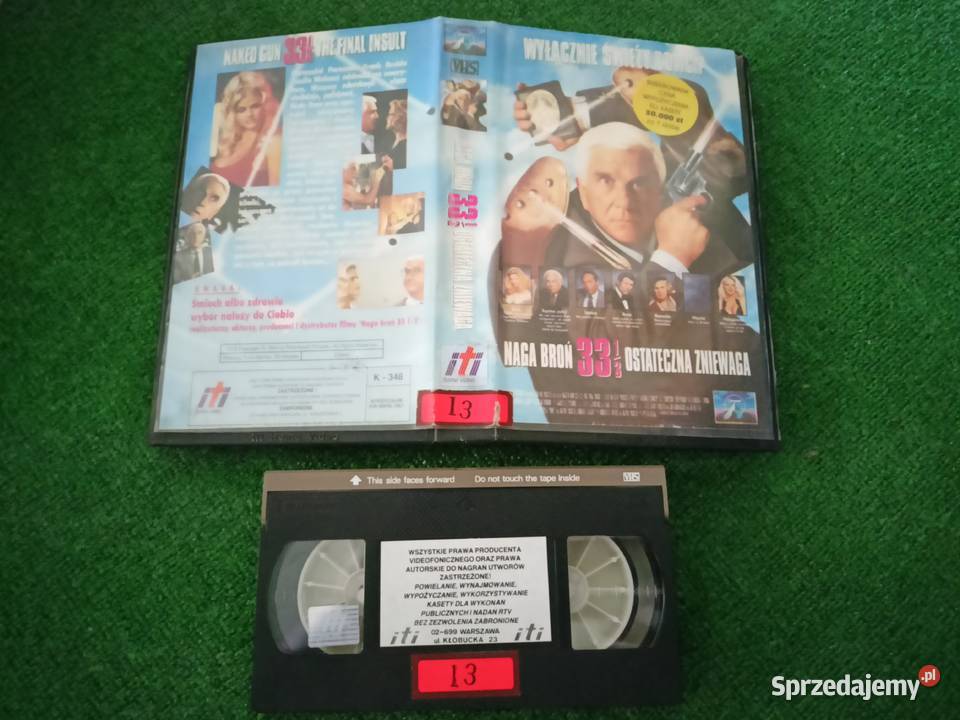 Kaseta VHS film Naga broń 33 13 ostateczna