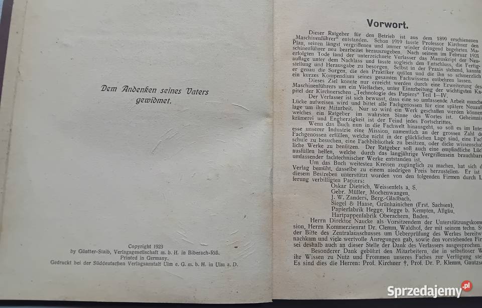 Ulrich Kirchner Ratgeber Fur den Betrieb 1923 r wielkopolskie Koźminek