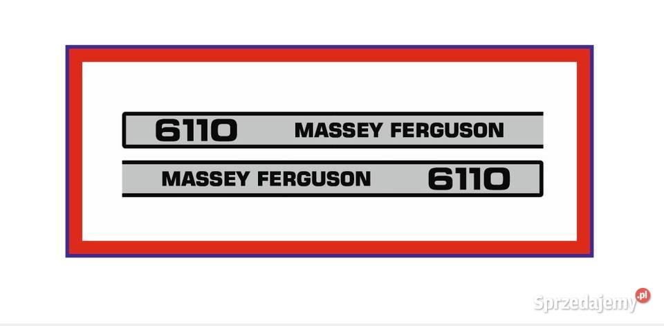 Naklejki Massey Ferguson 6110 Ciągnik Traktor