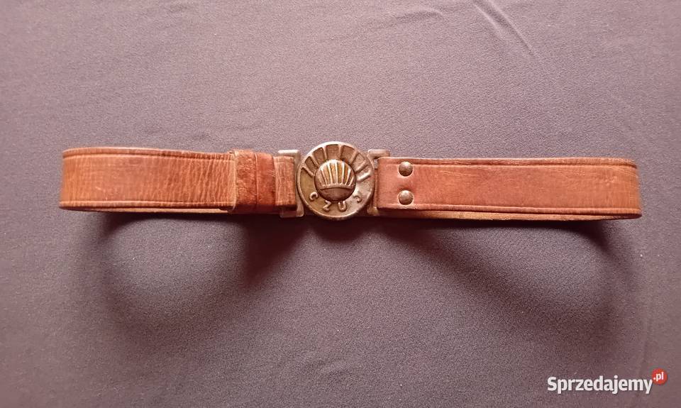 Oryginalny skórzany pas zuchowski ZHP z okresu Koźminek